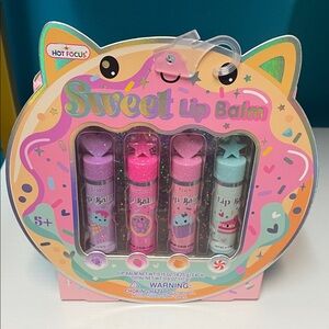 Sweet Lip Balm Set for Kids - Pink, Purple, Blue, and White